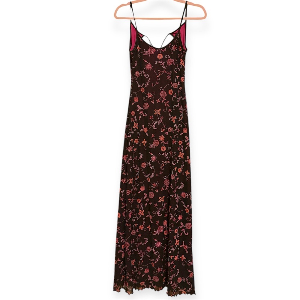 VTG Y2K Currants Babydoll Fairy Dress All Over Floral Print Whimsigoth Backless - Picture 3 of 6